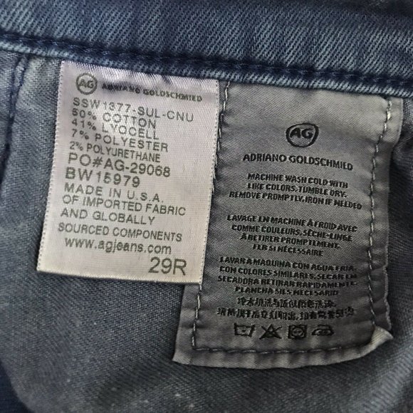 AG Adriano Goldschmied Blue Stevie Ankle Slim 29R - Picture 12 of 12